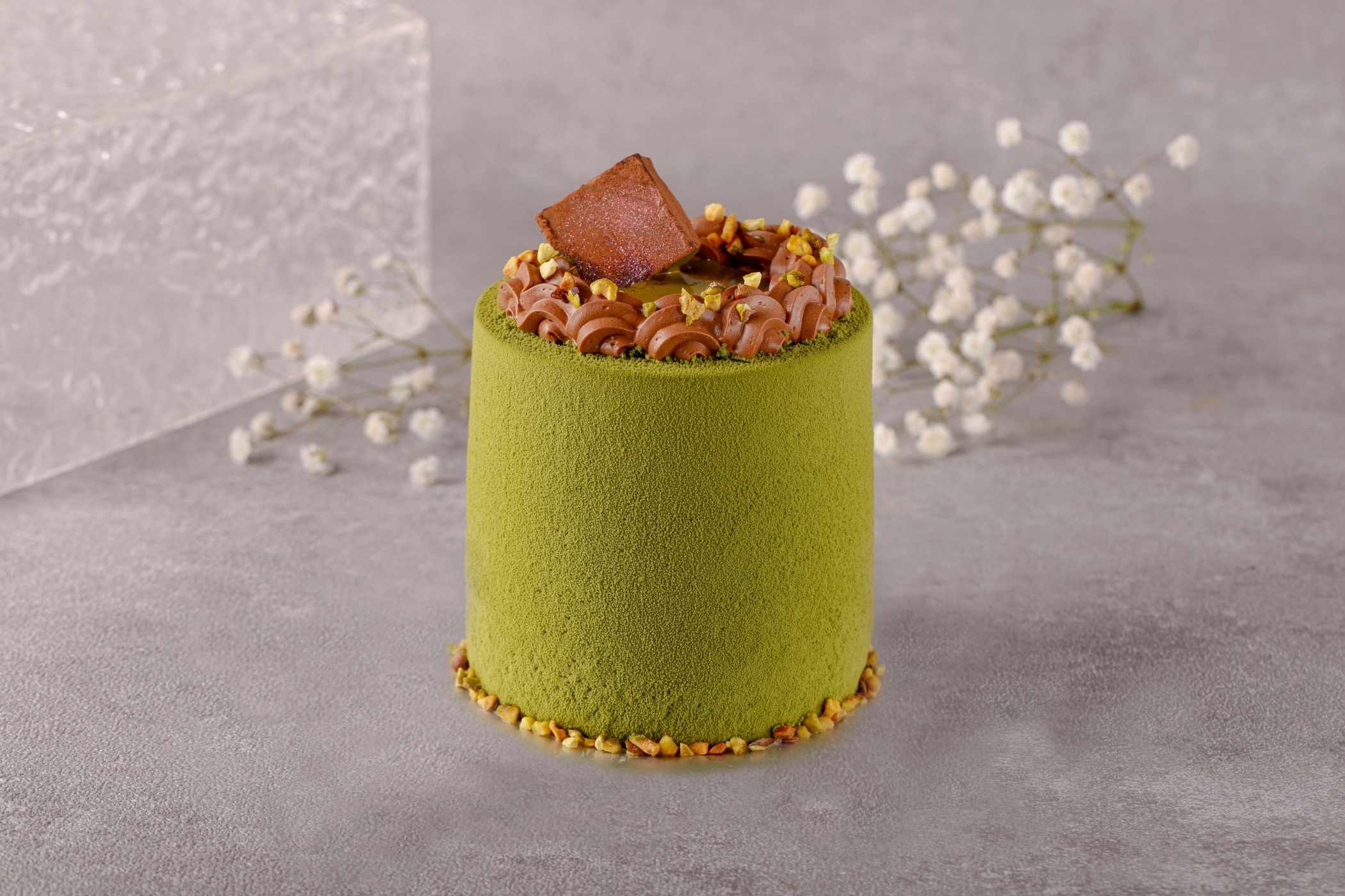 Ebb & Flow Patisseries - Cake of the Month - Chocolate Pistachio Cake